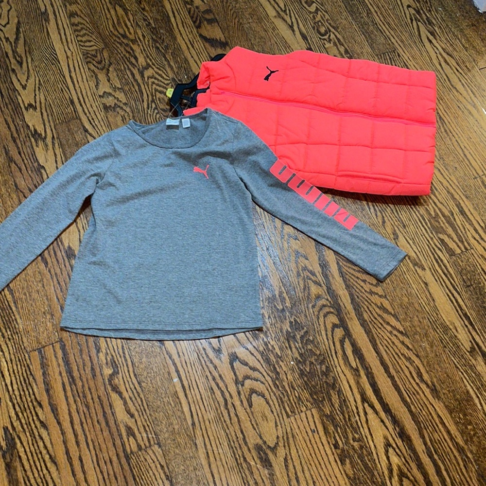 Puma girls size S shirt and vest